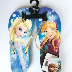 Disney Frozen Flip Flops Women's Size 8 Elsa & Anna- NEW